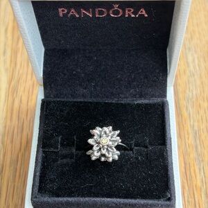 RETIRED Pandora Edelweiss Flower  Charm